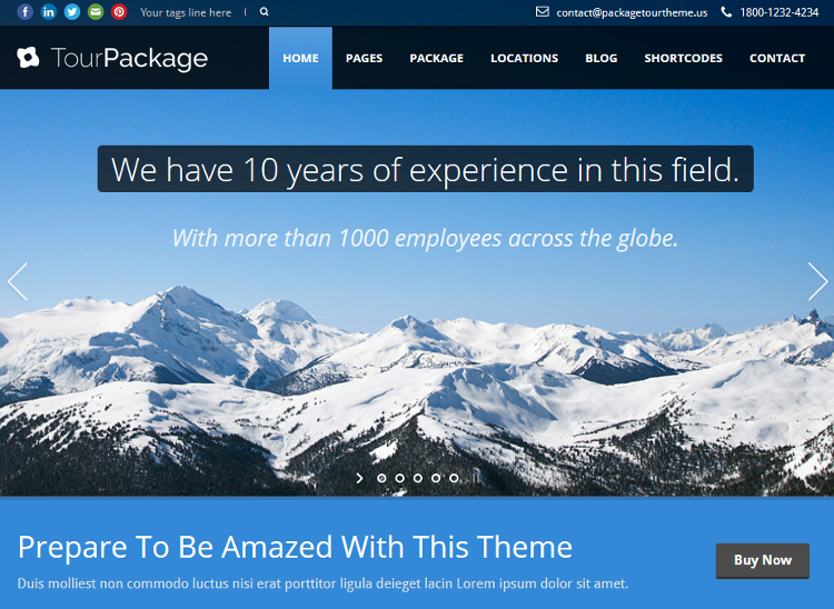 Tour Package WordPress Theme