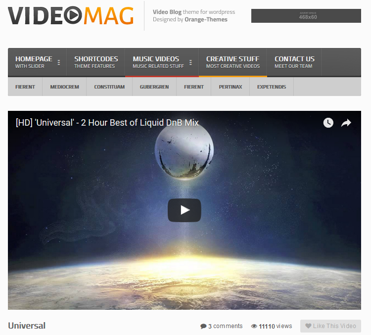 VideoMag WordPress Theme