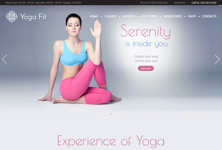 Yoga Fit WordPress Theme Yoga Fit WordPress Theme