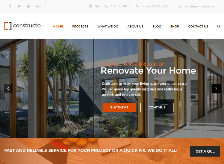 Constructo WordPress Theme Constructo WordPress Theme