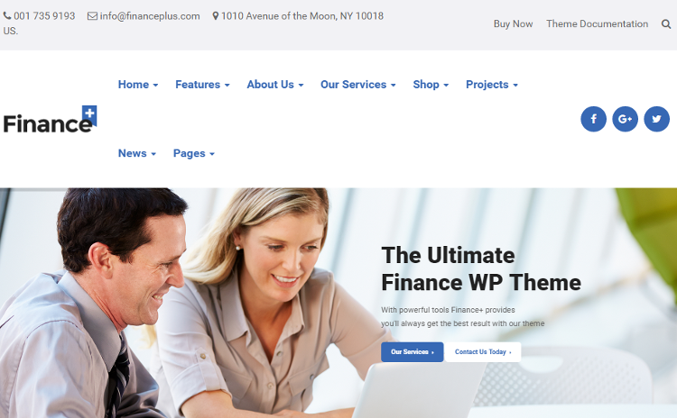 FinancePlus Business WordPress Theme