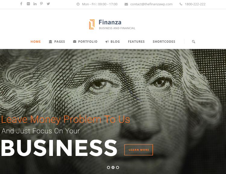 Finanza WordPress Theme
