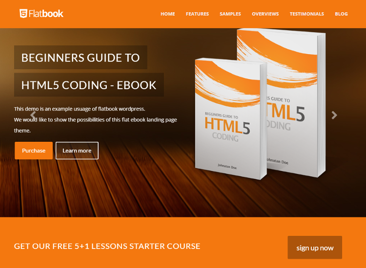 FlatBook WordPress Theme