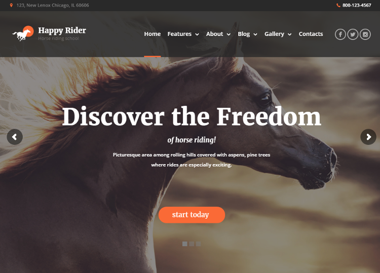 Happy Rider WordPress Theme Happy Rider WordPress Theme