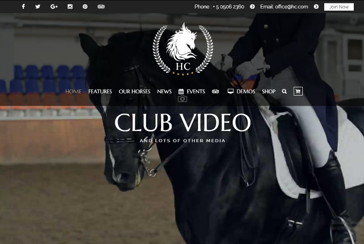 Horse Club WordPress Theme Horse Club WordPress Theme