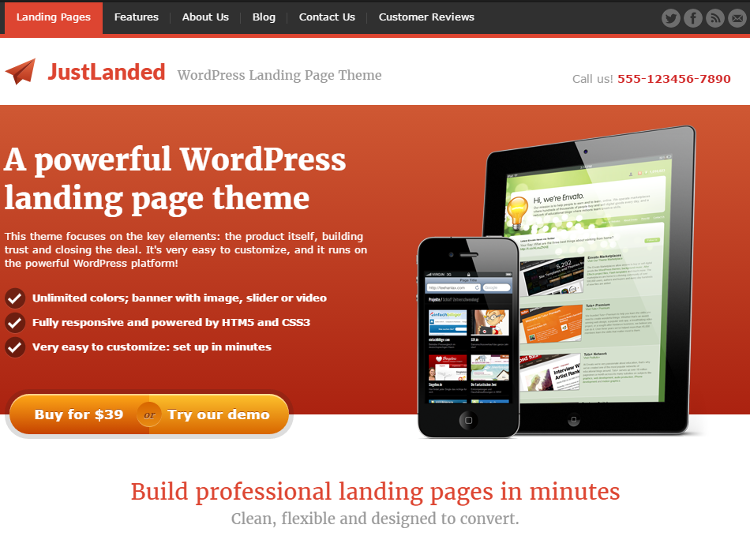 JustLanded WordPress Theme