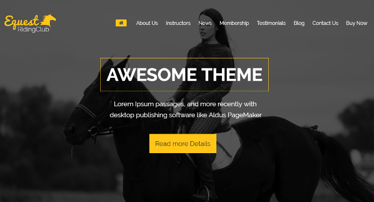 The Equestrian Pro WordPress Theme The Equestrian Pro WordPress Theme