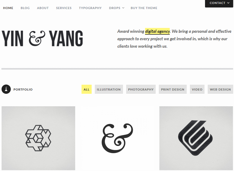 Yin & Yang WordPress Theme Yin & Yang WordPress Theme