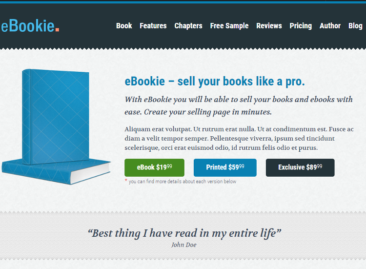 eBookie WordPress Theme