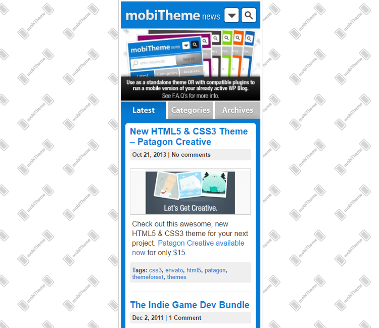 mobiTheme WordPress Theme mobiTheme WordPress Theme