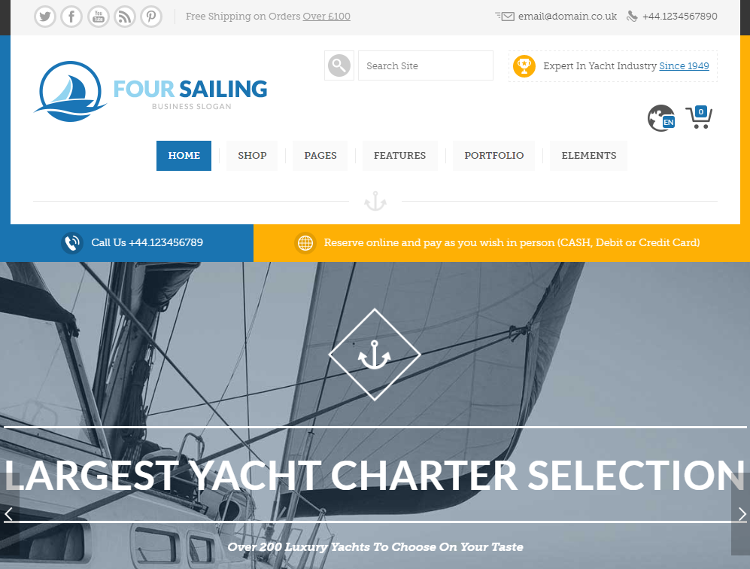 456 Sailing WordPress Theme