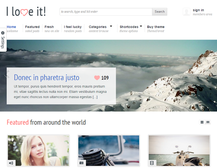 I Love It WordPress Theme