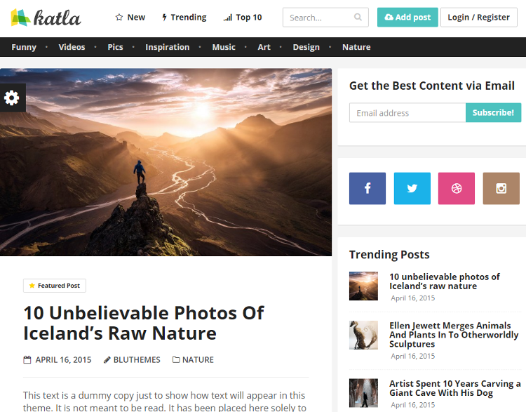 Katla WordPress Theme