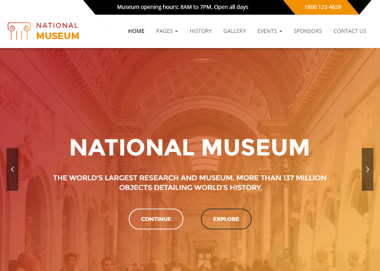 Museum WordPress Theme Museum WordPress Theme
