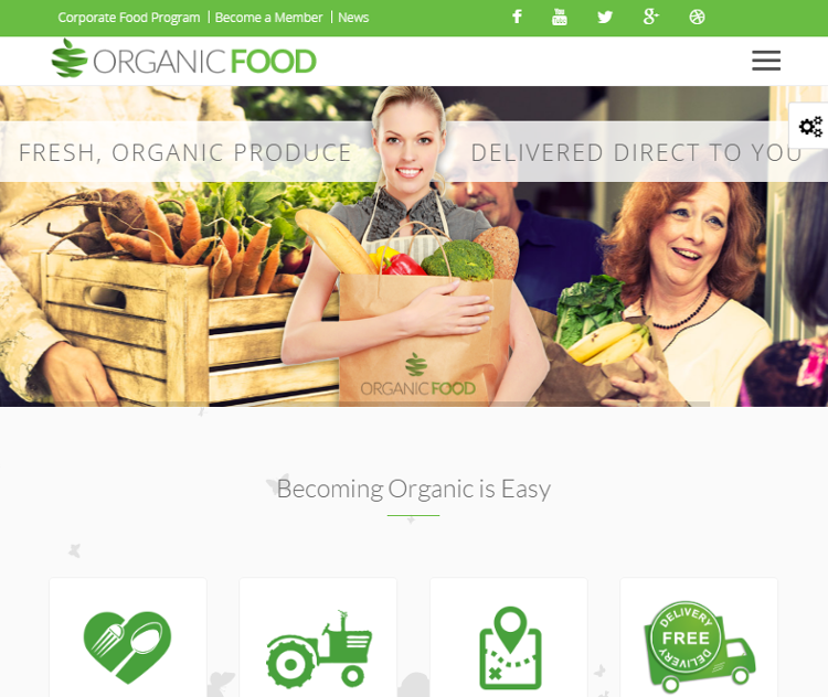 Organic Food WordPress Theme