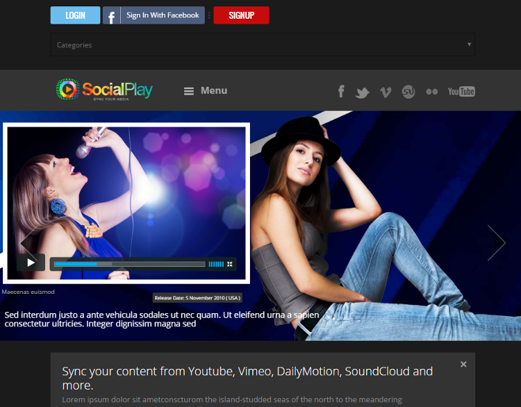 SocialPlay WordPress Theme