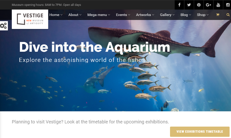 Vestige Museum WordPress Theme Vestige Museum WordPress Theme