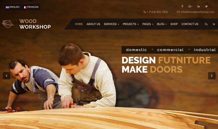 Wood Workshop WordPress Theme