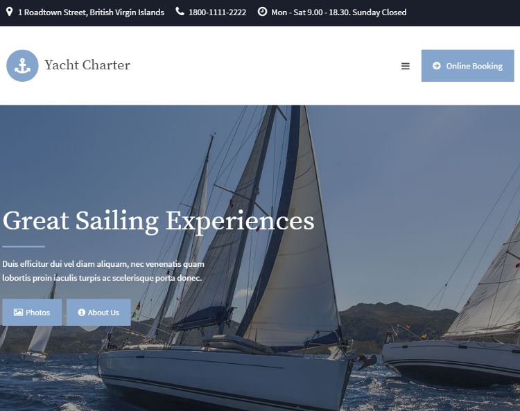 Yacht Charter WordPress Theme