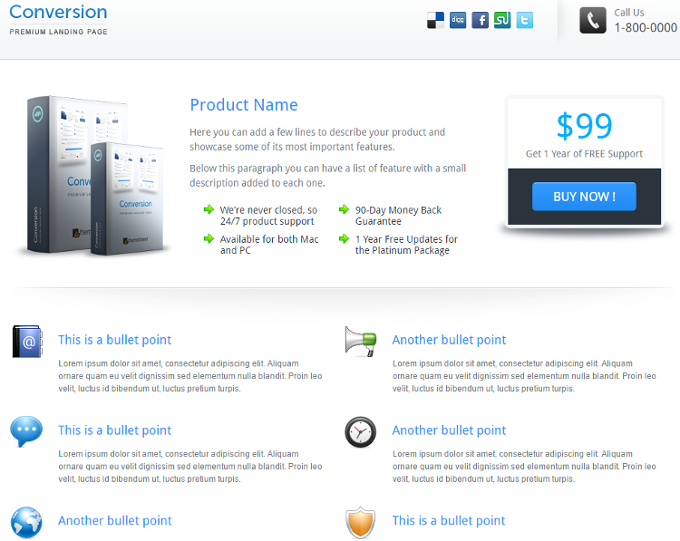 Conversion Landing Page Template