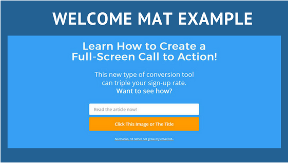 Create beautiful welcome mats to make first impression with your leads Create beautiful welcome mats to make first impression with your leads