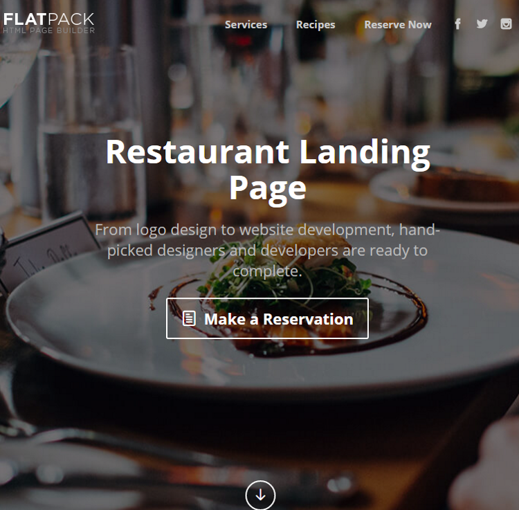 FLATPACK Landing Page Template