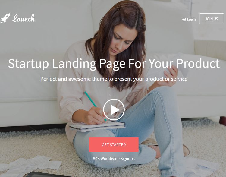 Launch Startup Landing Page Template Launch Startup Landing Page Template