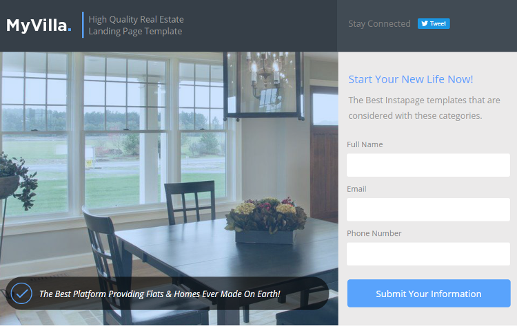 MyVilla Instapage Landing Page Template