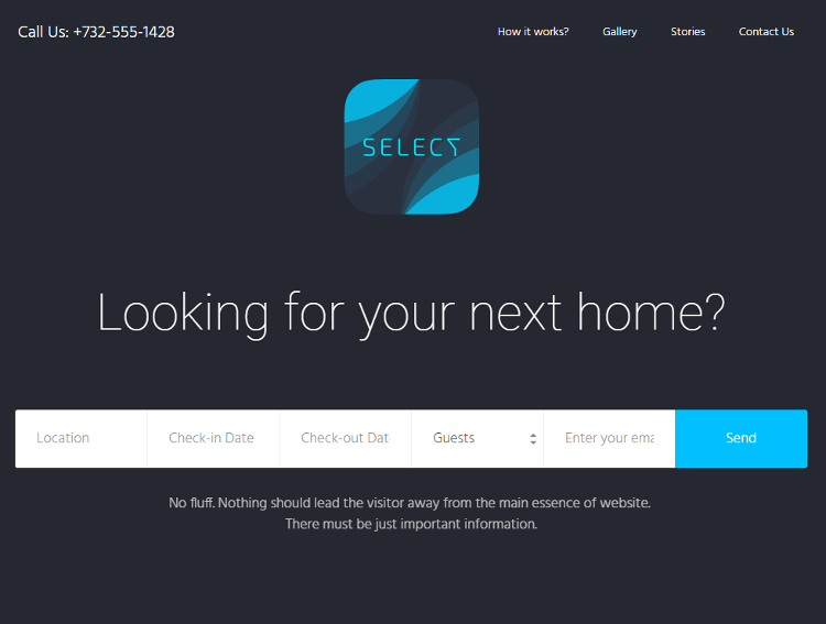 Select Landing Page Template