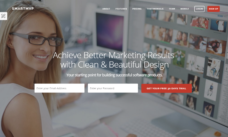 SmartMvp Startup Landing Page Template SmartMvp Startup Landing Page Template