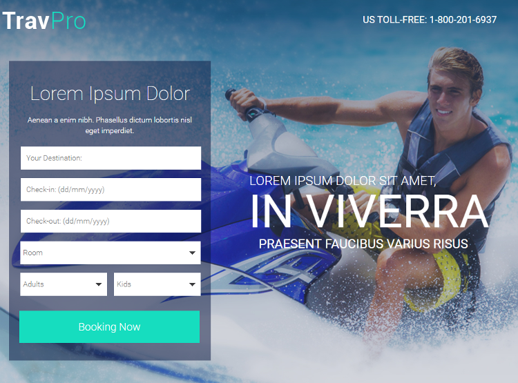 TravelPro Instapage Landing Page Templates