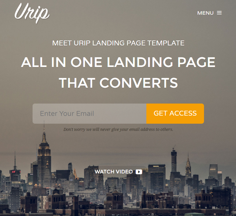 Urip Startup Landing Page Template Urip Startup Landing Page Template