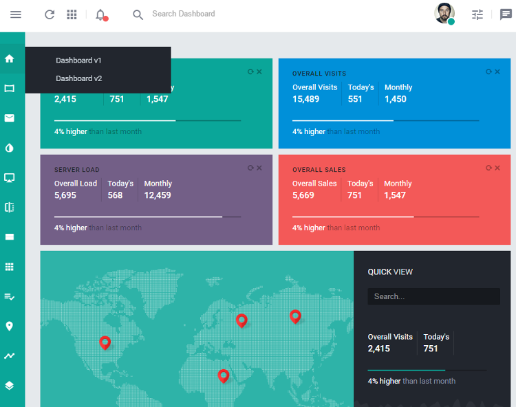Webarch HTML5 Admin Dashboard Template
