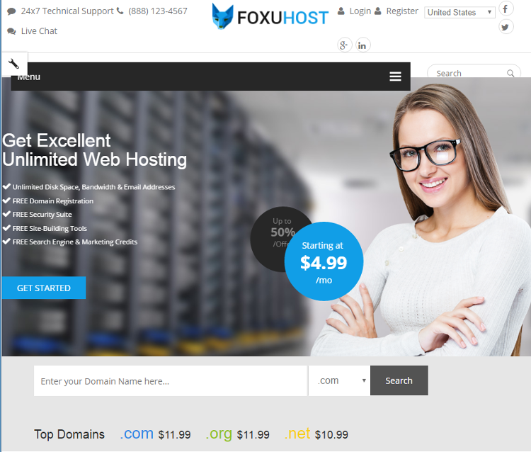 Top 5 Web Hosting Business, Domain, WHMCS HTML5 Templates