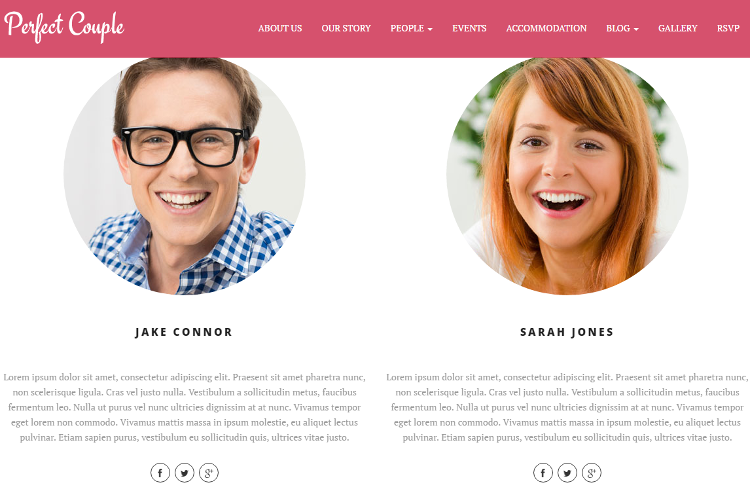 Perfect Couple HTML5 Template