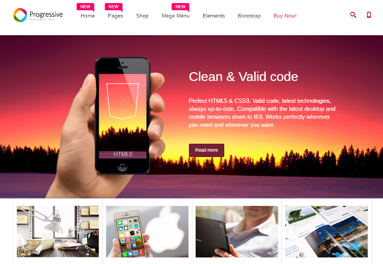 Progressive HTML5 Template