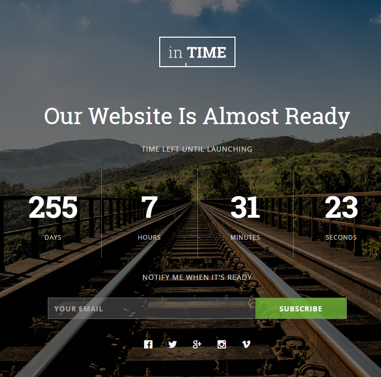 inTime HTML5 Template