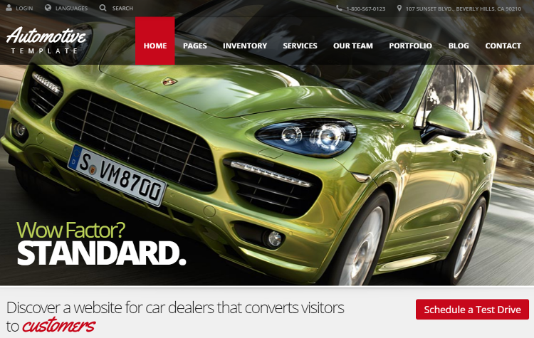Automotive HTML5 Template