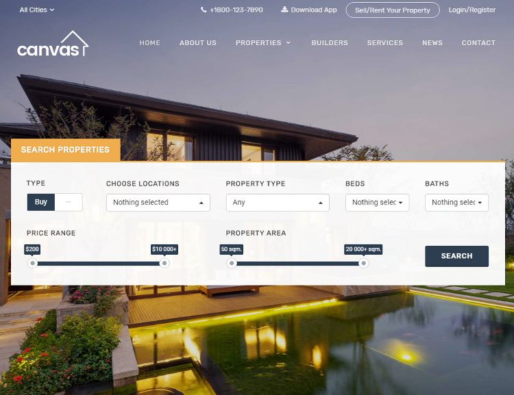 Canvas Real Estate HTML5 Template