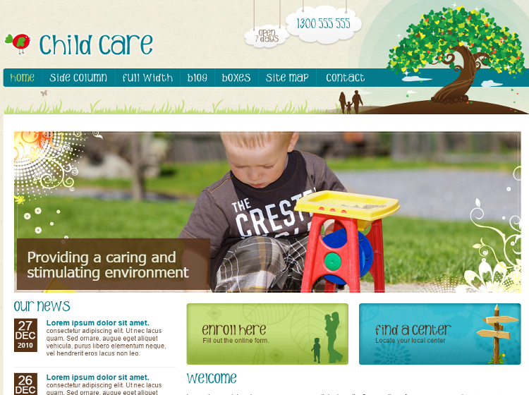 Child Care HTML5 Template Child Care HTML5 Template
