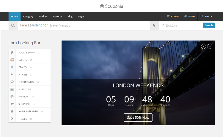 Couponia HTML5 Template Couponia HTML5 Template