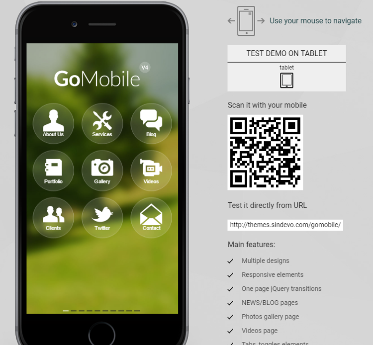 Go Mobile HTML5 Template Go Mobile HTML5 Template