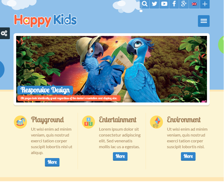 Happy Kids HTML5 Template Happy Kids HTML5 Template