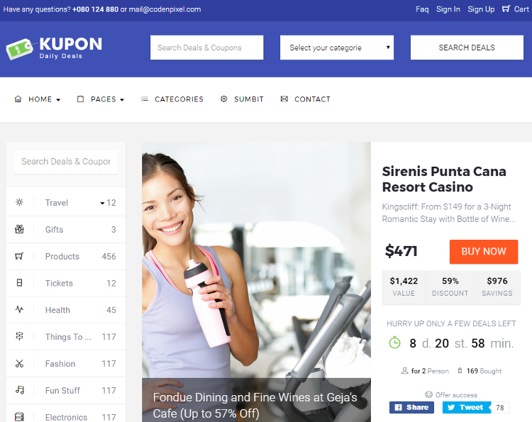 KUPON Deals HTML5 Template KUPON Deals HTML5 Template