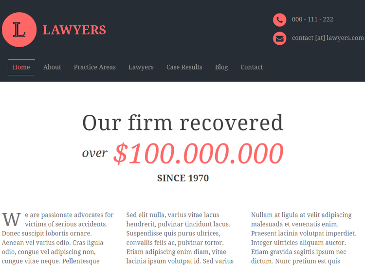 Lawyers HTML5 Template Lawyers HTML5 Template