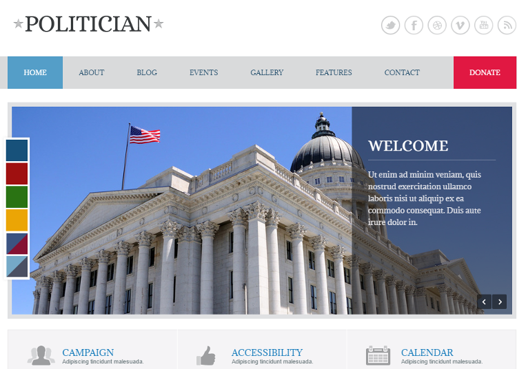 Politician HTML5 Template Politician HTML5 Template