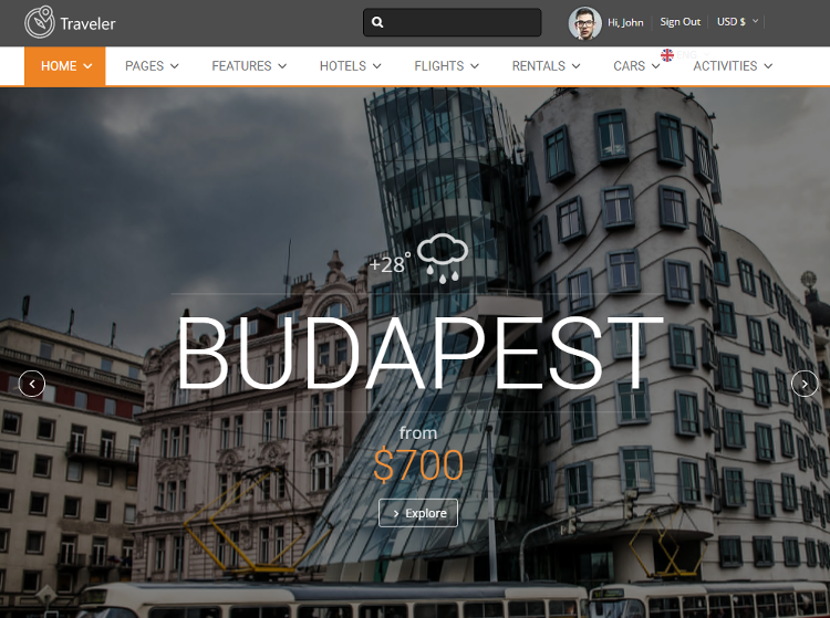Traveler HTML5 Template