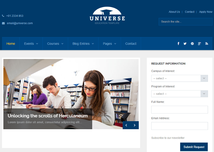 Universe HTML5 Template