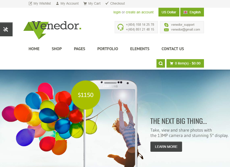 Venedor HTML5 Template