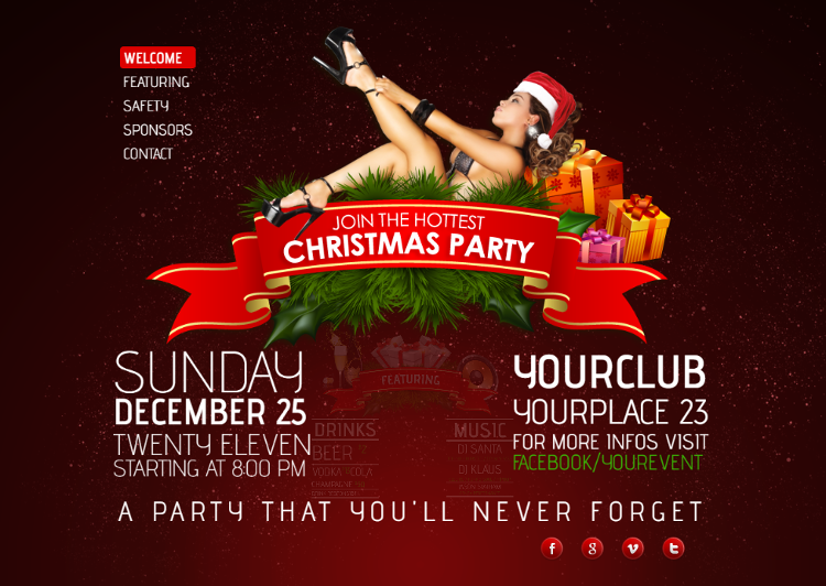 3D Christmas Bash HTML5 Template
